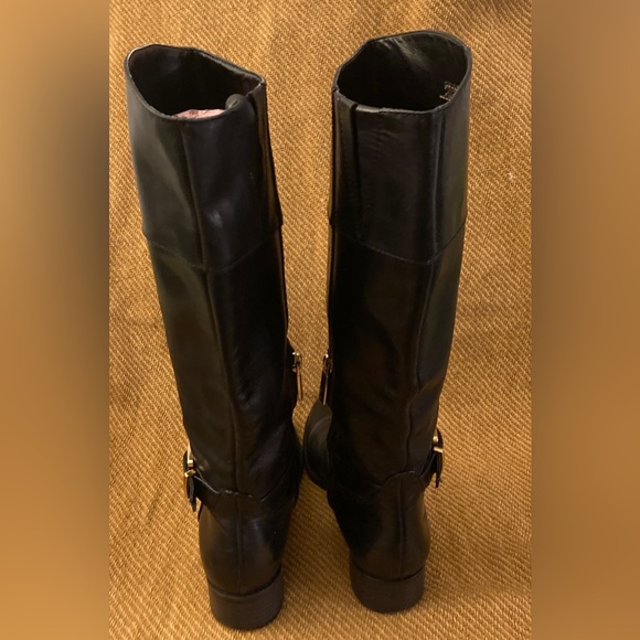BANANA REPUBLIC Black Leather Riding Boots sz 6.5 - Picture 4 of 13